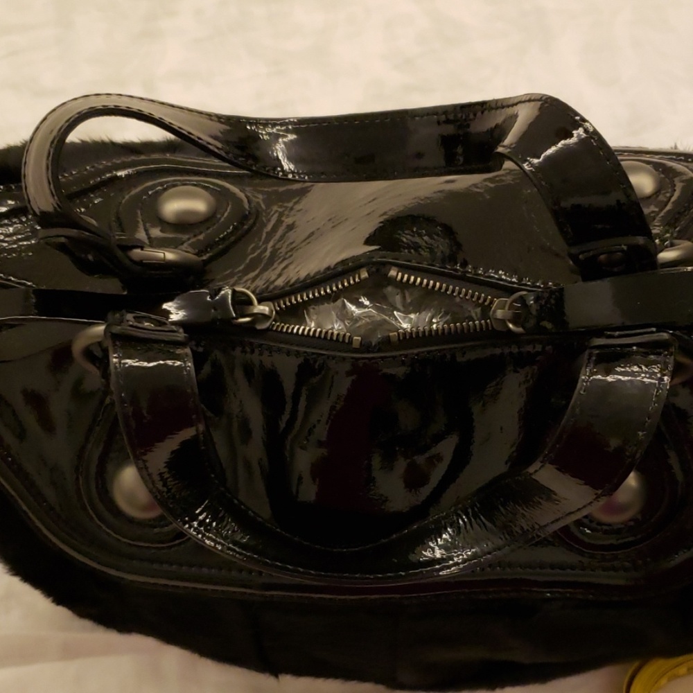 New! FrancescoBiasia Patent Leather Satchel Bag - Picture 4 of 8